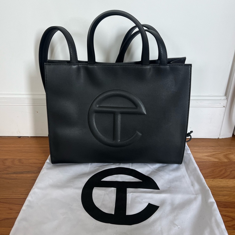 black telfar medium tote